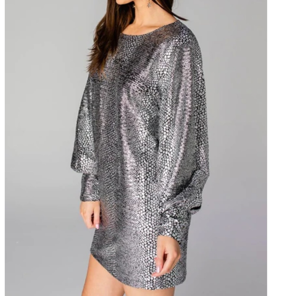 🖤 New Medium Buddy Love-Chacha Sequin Shift Dress-Crocodile Rock🖤